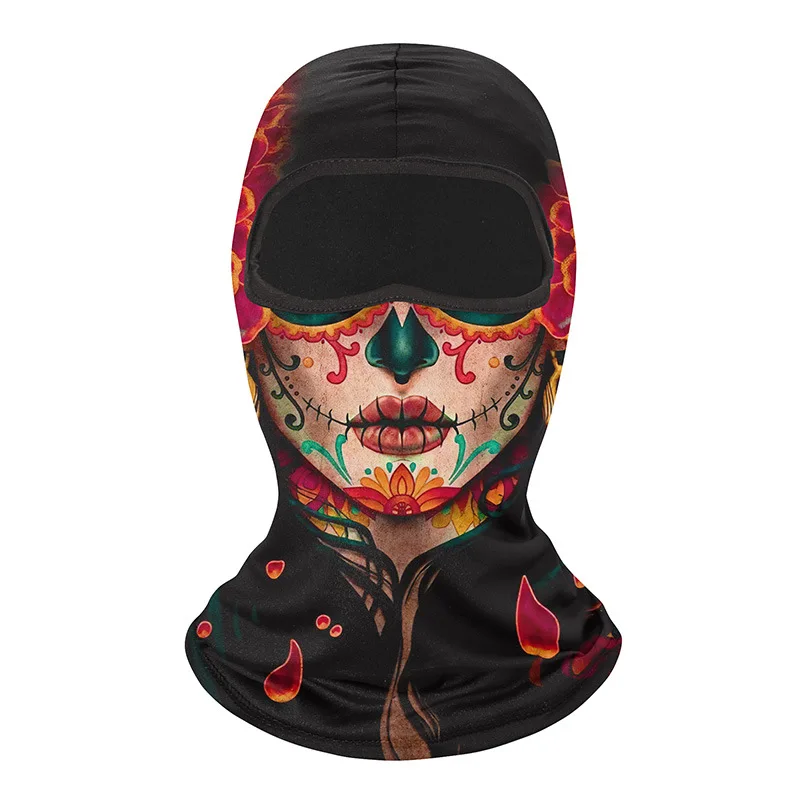 Pasamontañas de secado rápido para hombre y mujer, cubierta de protección facial completa, gorro elástico con capucha para ciclismo, máscara de