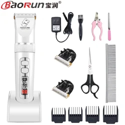 Baorun-afeitadora profesional P9 recargable para mascotas, cortador de pelo para perros y animales, cortadora de aseo eléctrica, bajo ruido, corte de pelo para gatos