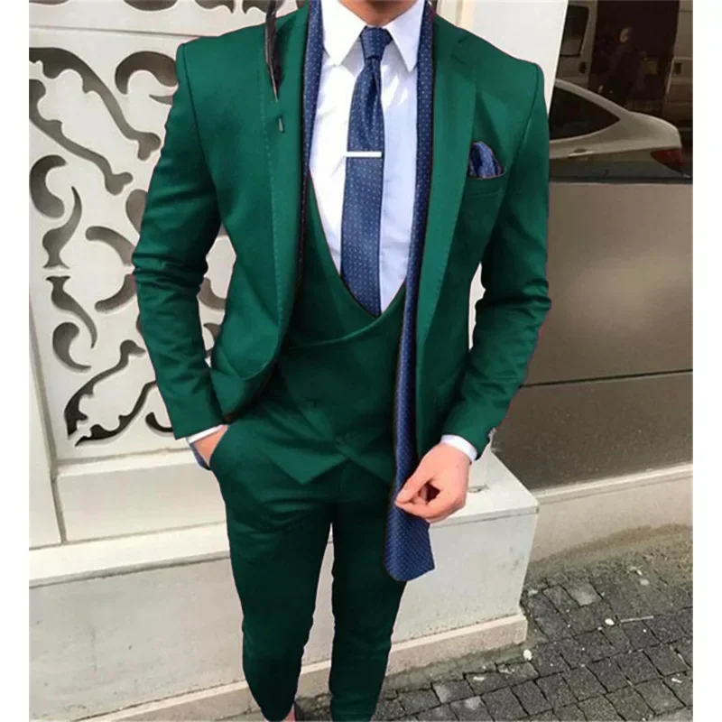 2025 New Casual Fashion Men's Suit  Gentleman Suit British Style Banquet Groom Best Man Dress  Suits for Men  Suit Men