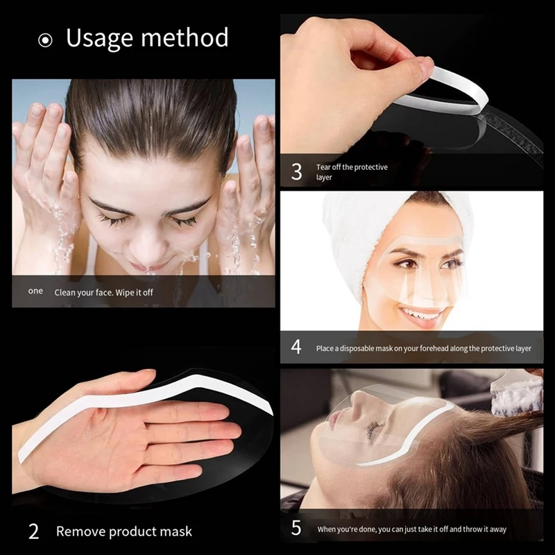 100Pcs Eye Protection Hairdressing Mask Isolate Haircut Tool Face Protecting Forehead Mask Face Shield Disposable