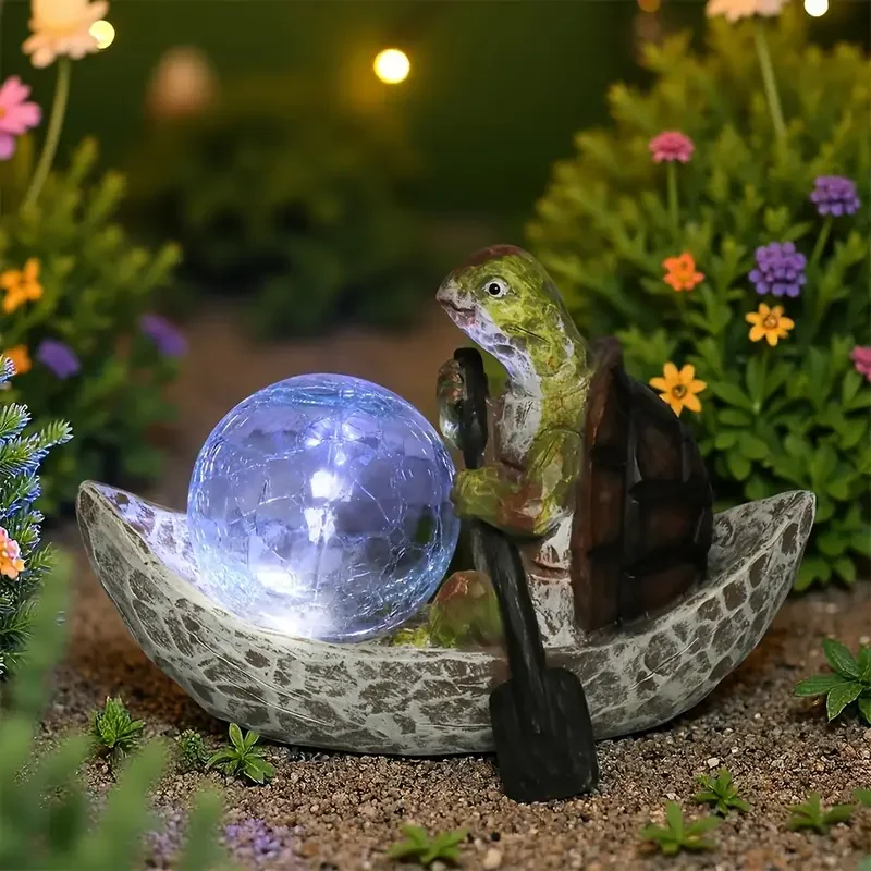 

Turtle Sculpture- Resin Glowing Orb Design, Perfect Gift for Nature Lovers, Adding a Charming Touch to Indoor Spaces