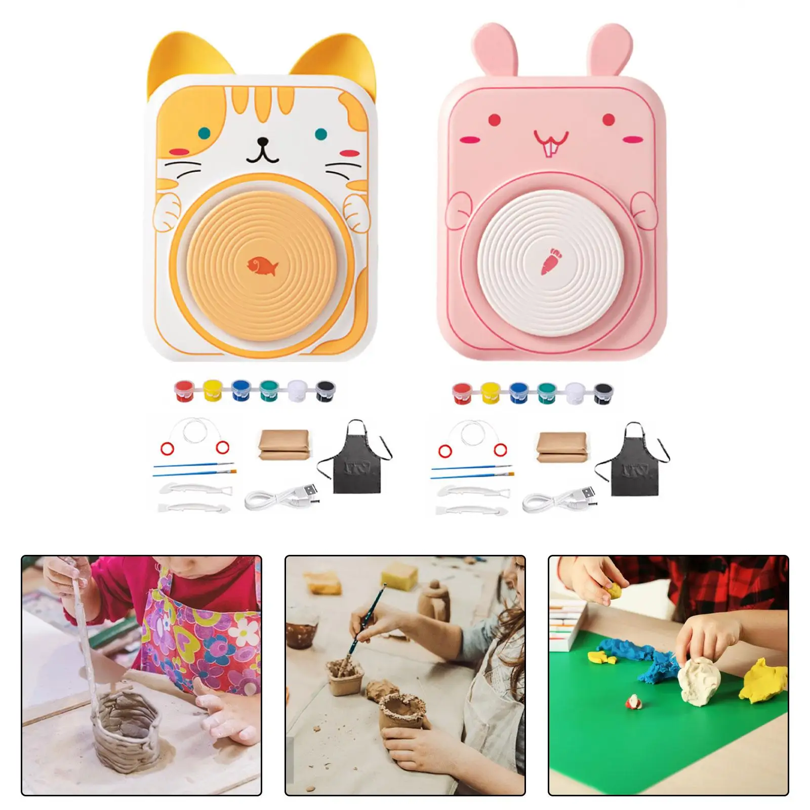 Soft Clay Children's Electric Pottery Machine For Elementary School Students Clay Tool Set For Handmade DIY Toy Making