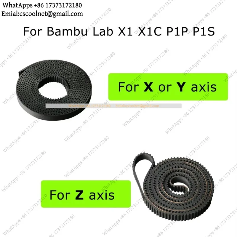 1142mm 1442mm Synchronous Belt For Bambu Lab X1 P1 Series 3D Printer X Y Z Axis Parts
