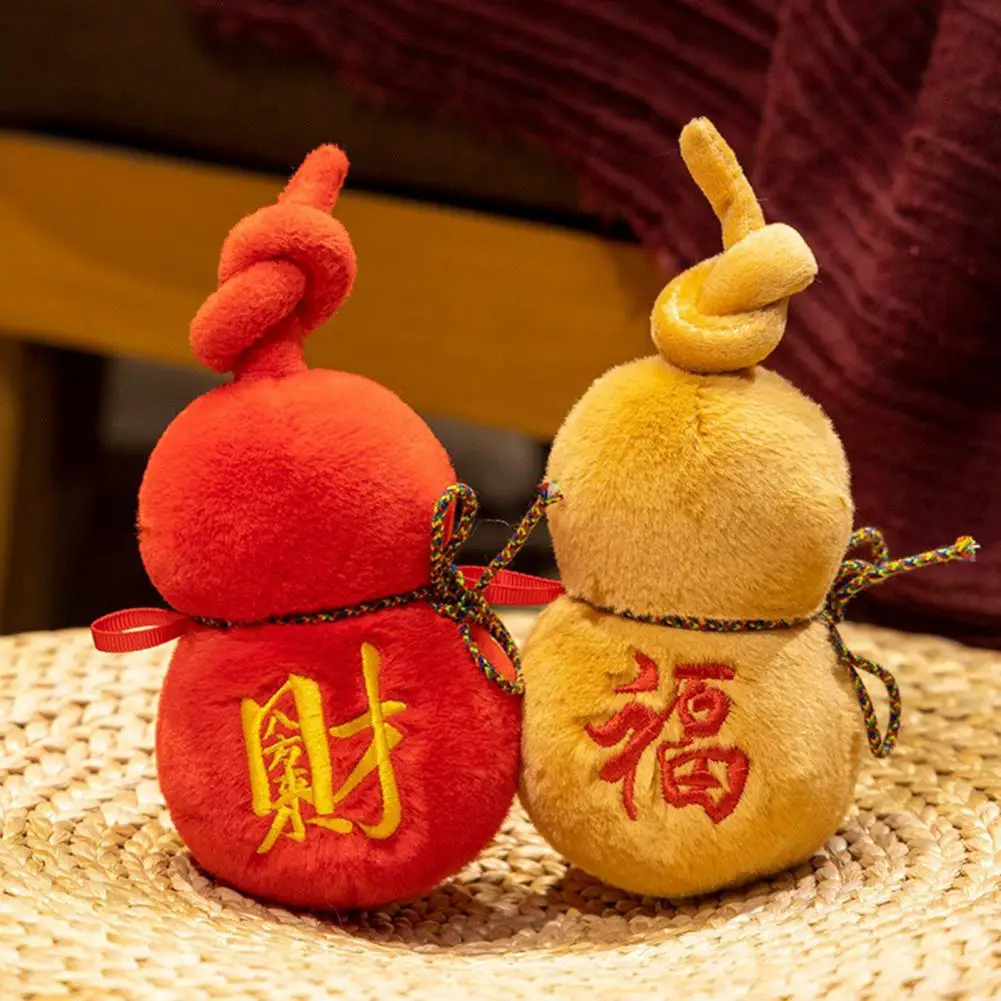 Gourd Plush Toy Fortune-bringing Gourd Chinese Zodiacs Gourd Plush Festive Spring Festival Decor Mascot for Chinese for Lunar