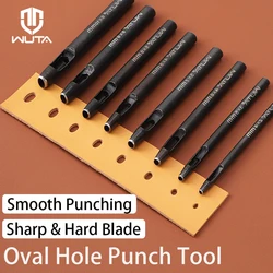 WUTA 1pc Oval Hole Punch Oval Shape Leather Punching Watch Belt Brand Spacing Leather DIY Craft Sharp Drill Tools Basic Series