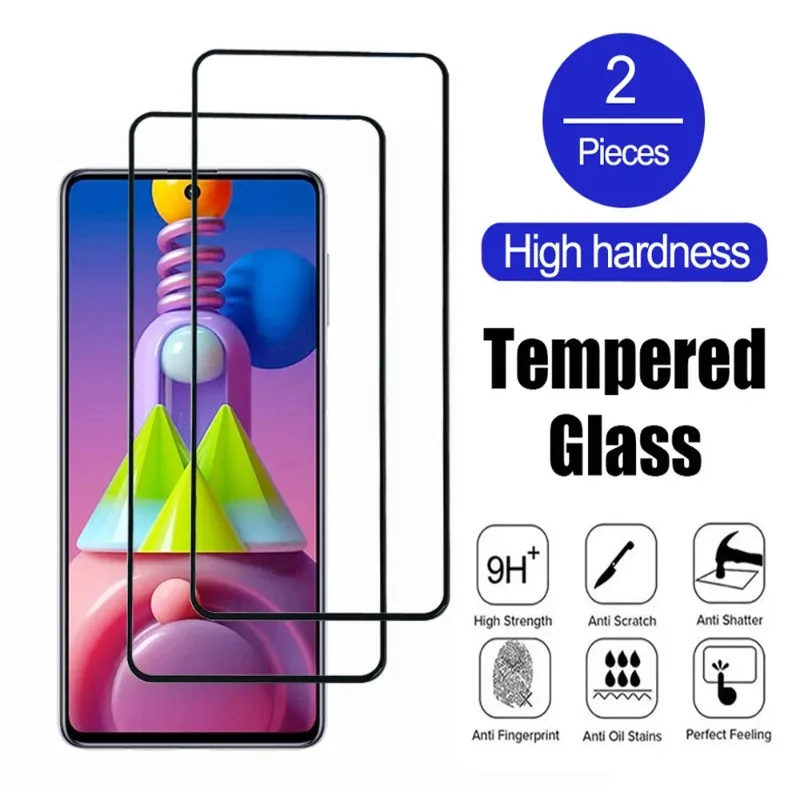 2Pcs Tempered Glass For Samsung Galaxy M31 M32 M33 M34 M62 M42 M51 M52 M53 M54 4G5G Screen Protector For Samsung M31S Glass Film