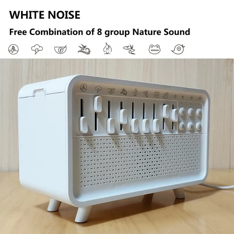 3 in 1 Bluetooth Speaker White Noise Sleep Aid Night Light Humidifier All-in-one Machine Free Combination of 8 Goup Nature Sound