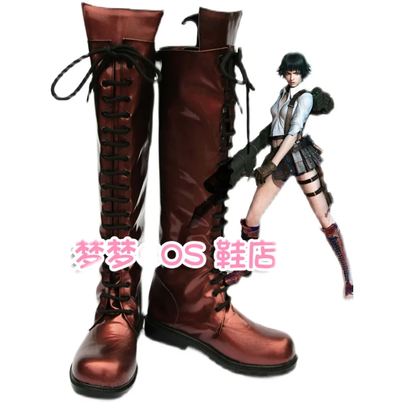 DMC 3 Lady Cosplay Shoes Boots Mary Ann Game Devil Hunter May Cry Women Halloween Party Anime Event Roleplay Boots