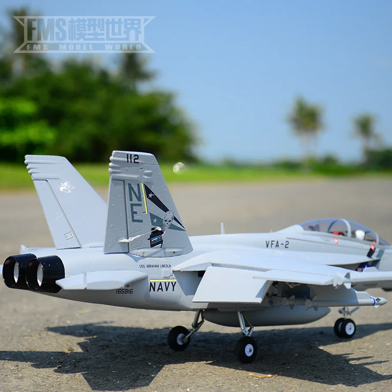

Радиоуправляемый самолет FMS 70 мм EDF F/A-18F Super Hornet V2 RC Jet — модель электрического канального вентилятора | Военный истребитель, подарок для хоббистов