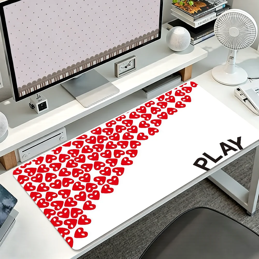 Fashion RED HEART Mouse Pad Non-slip Thickened MousePad Student Gaming Cushion Large Writing Lockedge Office