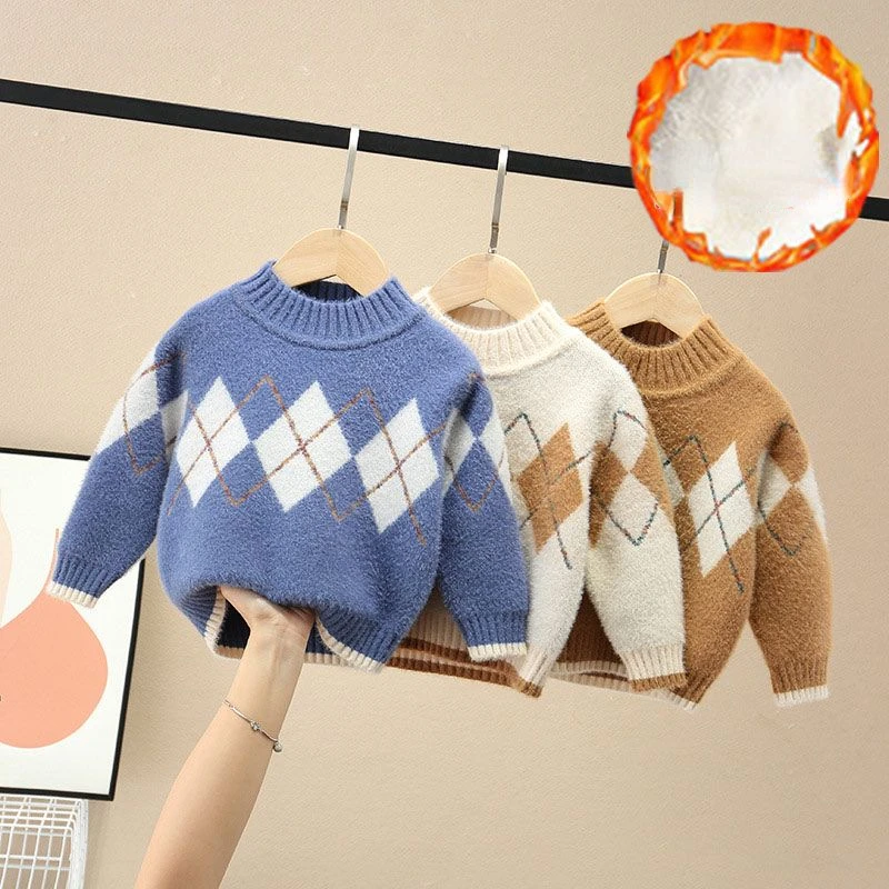 

2024 Girls Sweater Autumn Winter New Children's Fashion Plush Thickened Thread Sweater toddler girl cardigan 6 8 10 12 Years Old