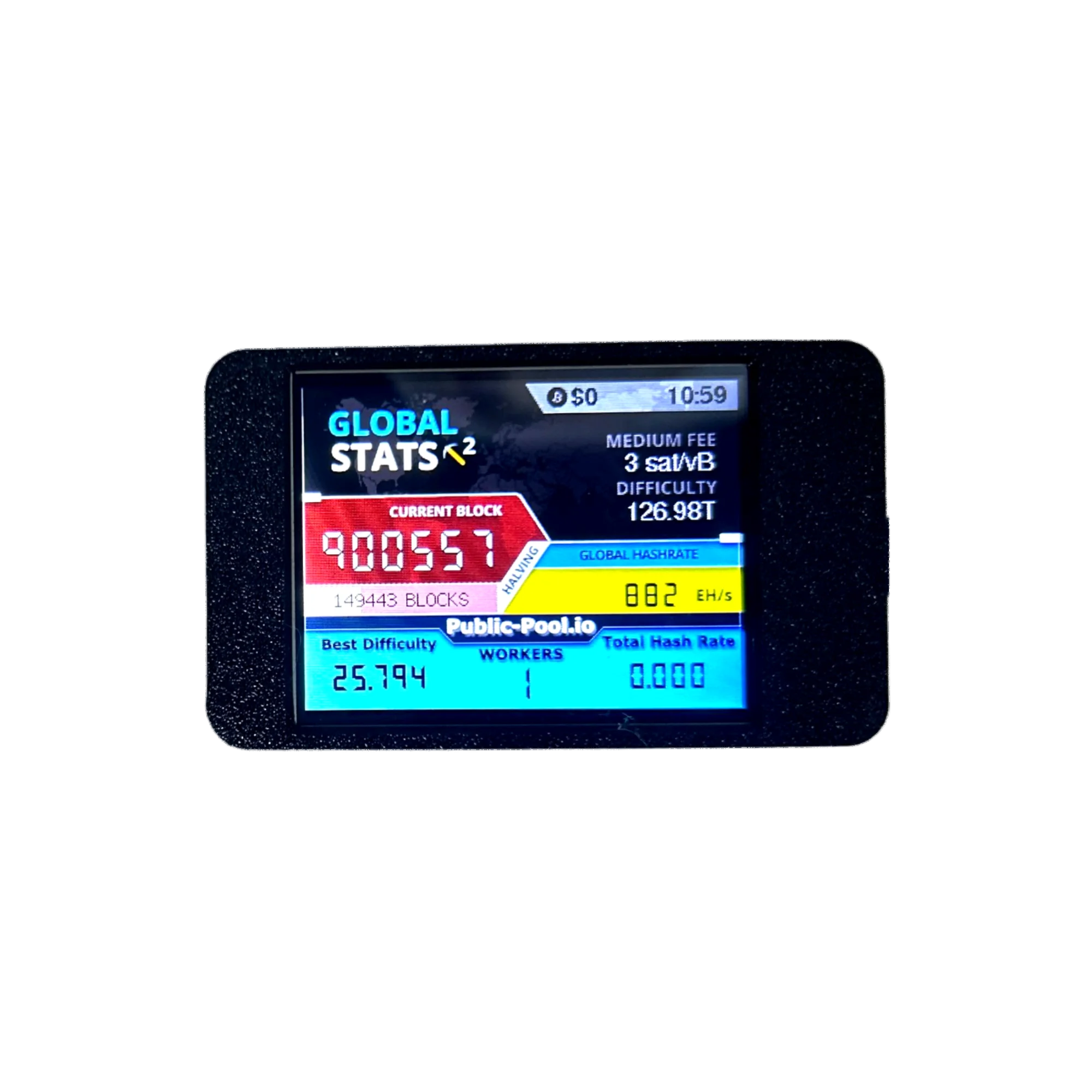 NerdMiner V2 Hashrate, Display Inteligente, Crypto Solo, Loteria, Nerd Miner, Bitcoin Miner ESP32-2432S028R, 54 k/S, 2,8 polegadas