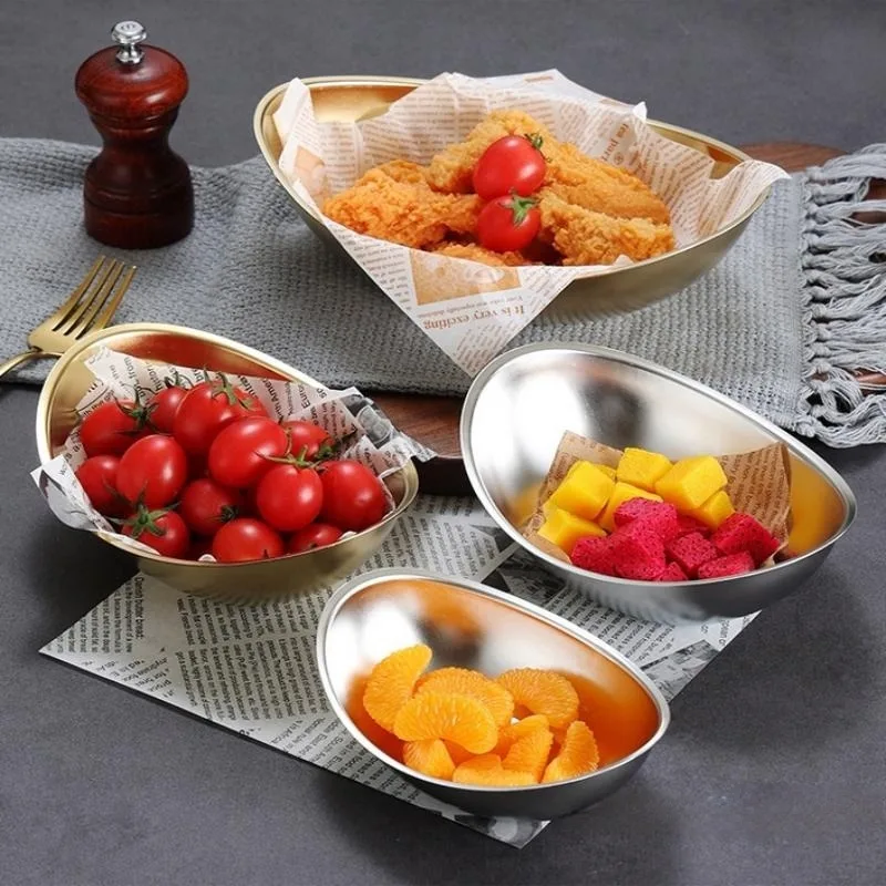 Cuencos, platos de acero inoxidable de calidad alimentaria 304, ramen de estilo americano, frutas, arroz/cereales, verduras, postres, tazones para mezclar