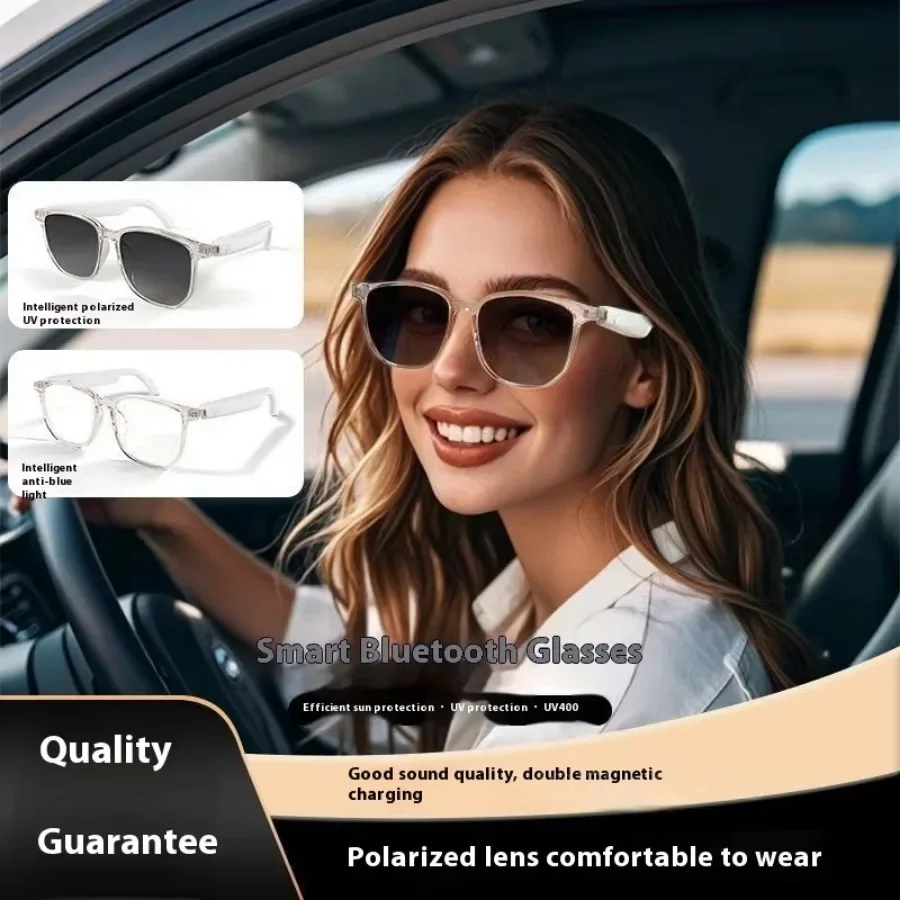 Smart Bluetooth Glasses Polarized UV Protection Blue Light Blocking Lenses Cycling Driving Music Listening Calling Glasses