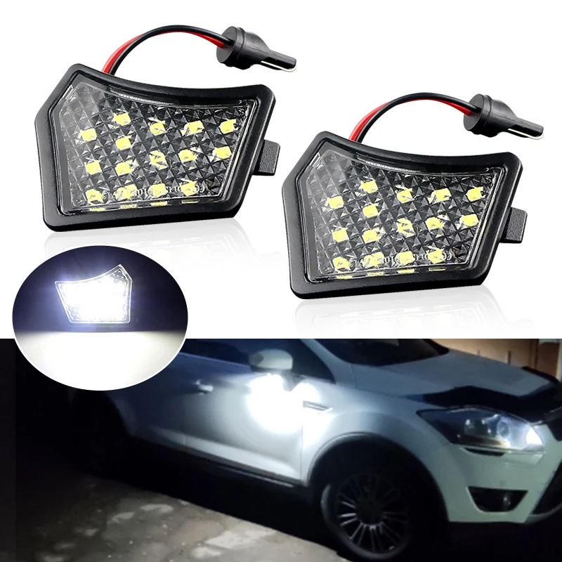 

2PCS Puddle Light LED Under Side Mirror Lamp for Volvo V40 V50 C30 C70 S40 S60 S80 V50 V70 XC70 XC90 for Jaguar XJ XF XK/XKR XE