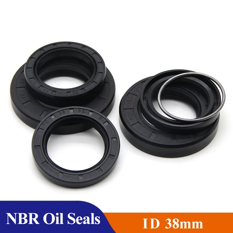 

NBR Oil Seal ID 38mm TC-38*48/50/52/54/55/56/58/60/62/65/70/72/75*7/8/10/12mm Nitrile Rubber Shaft Double Lip Oil Seals Gasket