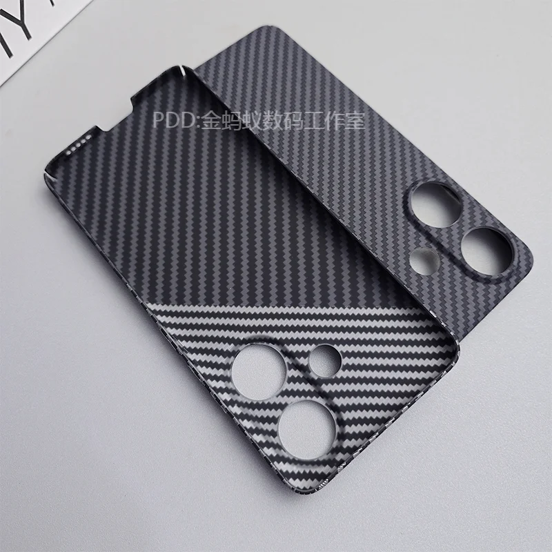Carbon Fiber Case For Xiaomi POCO F6 PC Texture Pattern Matte Hard Cover For POCO F6 Redmi Turbo3 Slim Ultra Thin Shockproof