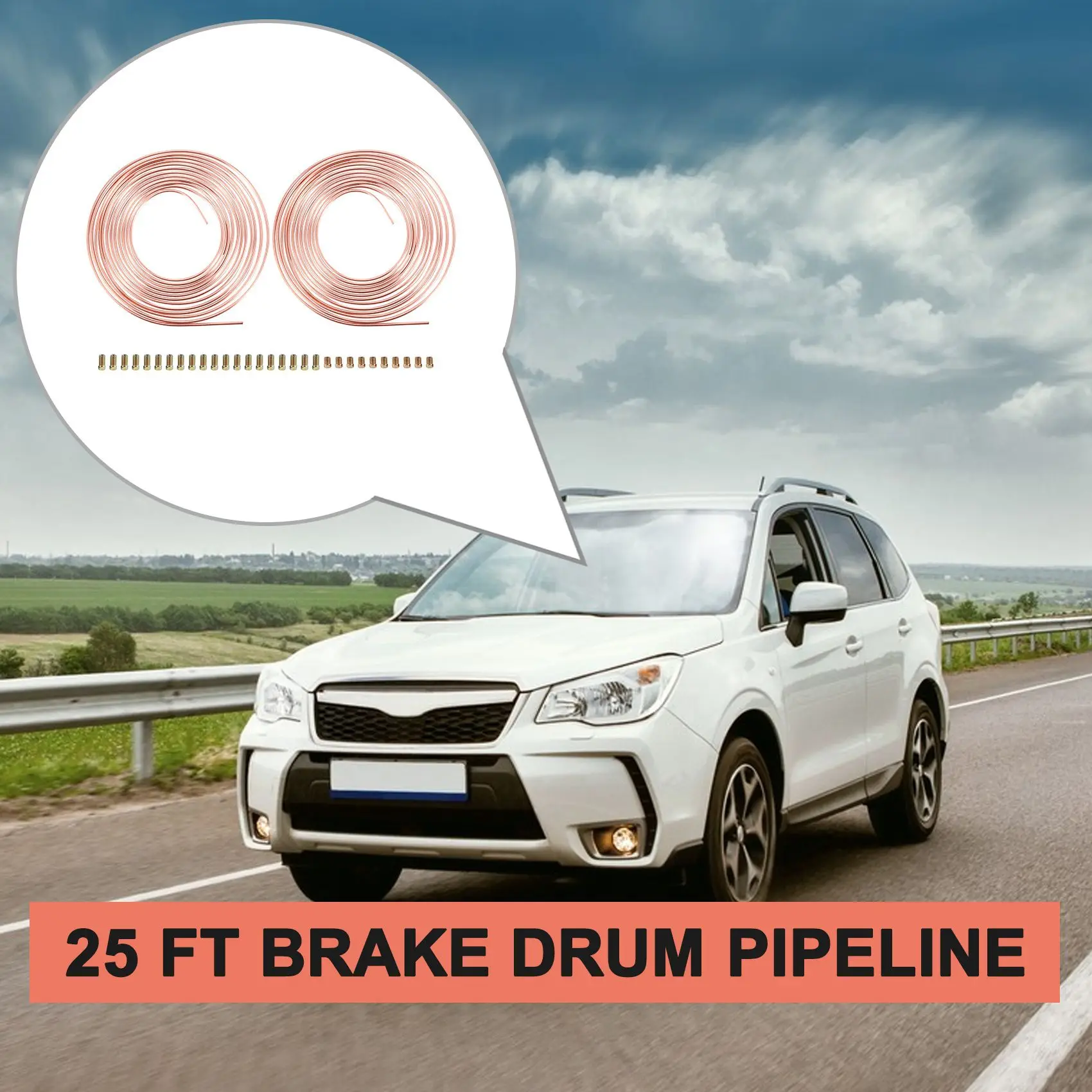 

Комплект трубок Efficientt-2 шт., 25 футов, медный, никель, тормозная магистраль, внешний диаметр 3/16 дюйма + 30 шт. фитинговые гайки