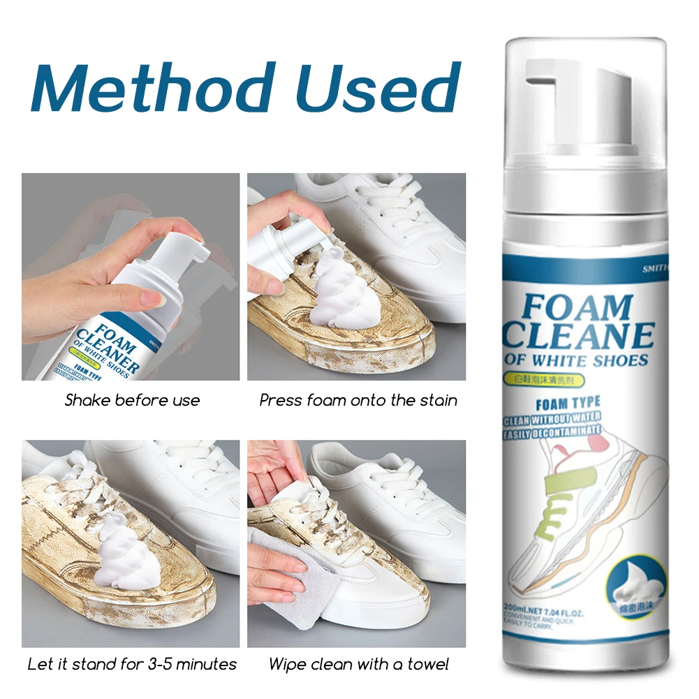 منظف الأحذية البيضاء ، تنظيف الأحذية الرياضي القابل للتصرف المحمولة ، التنظيف العميق سهلاً لاستخدام الوزن الخفيف للاستخدام المنزلي #5