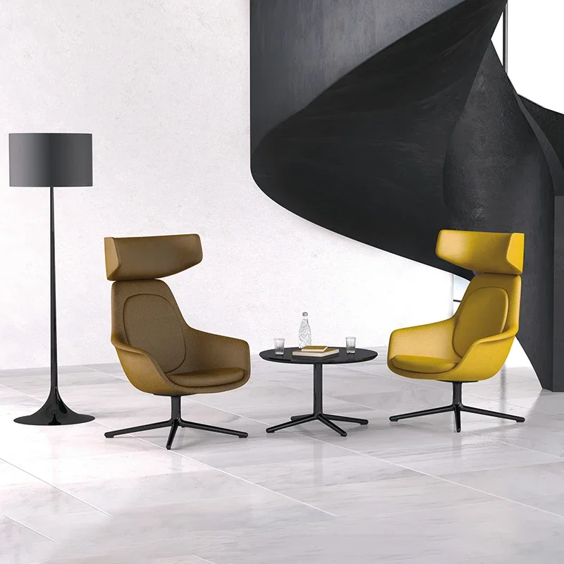 

High Quality Comfortable Oversized High Back Swivel Leather Accent Chair for Office Furniture Restaurant and Club