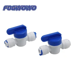 1/4 Inch Quick-Connect Ball Valve Connector 6.35mm Pipe Water Control Switch Misting Fog System Irrigation Control Valve Fitting