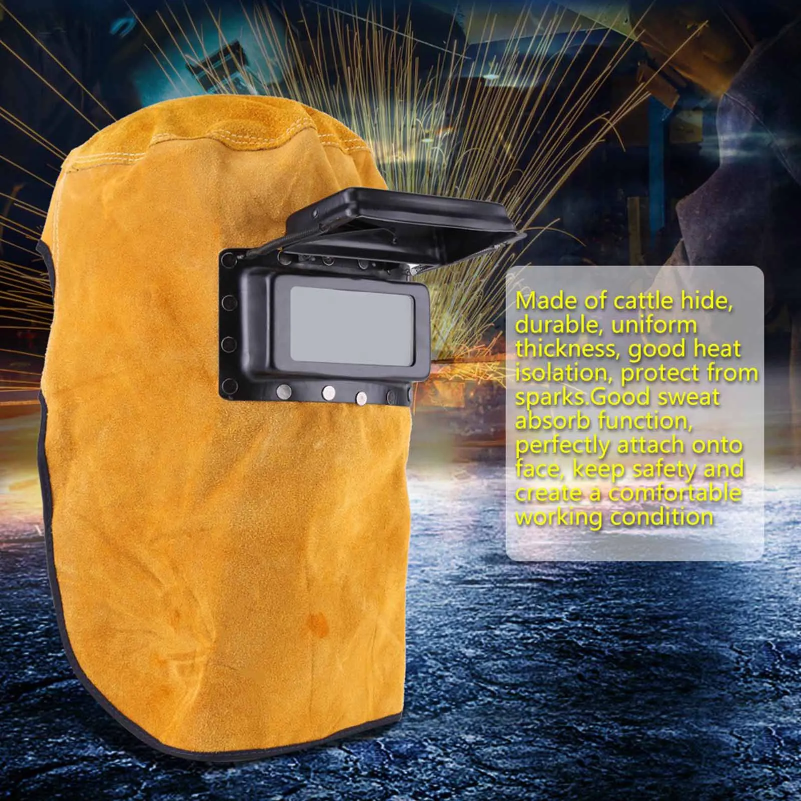 Durable Good Quality Heat Resistant Breathable Welding Helmet Protection Mask with Lens