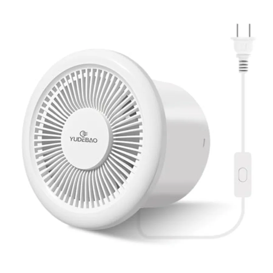 

6 Inch Quiet Bathroom Exhaust Fan 110 CFM, Wall Mount Vent Fan with Plug for Kitchen, Pet Room, Attic, Garage Ventilation, Whit