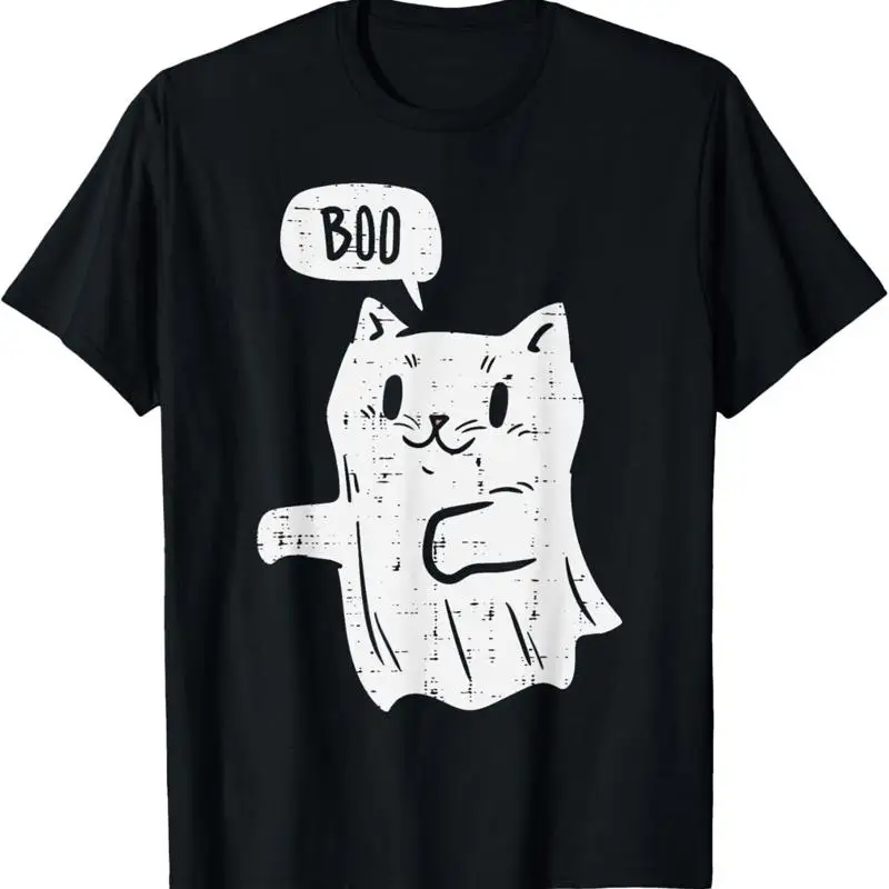 

Ghost Cat Boo Funny Halloween Animal Pet Kids T Shirt