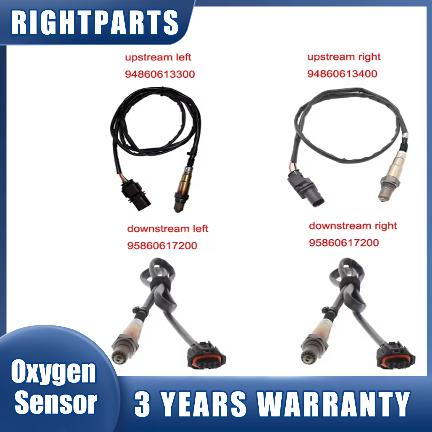 

4pcs Front & Rear Lambda Probe O2 Oxygen Sensor 94860613400 94860613300 95860617200 for PORSCHE CAYENNE 4.8 S GTS 2010-2018