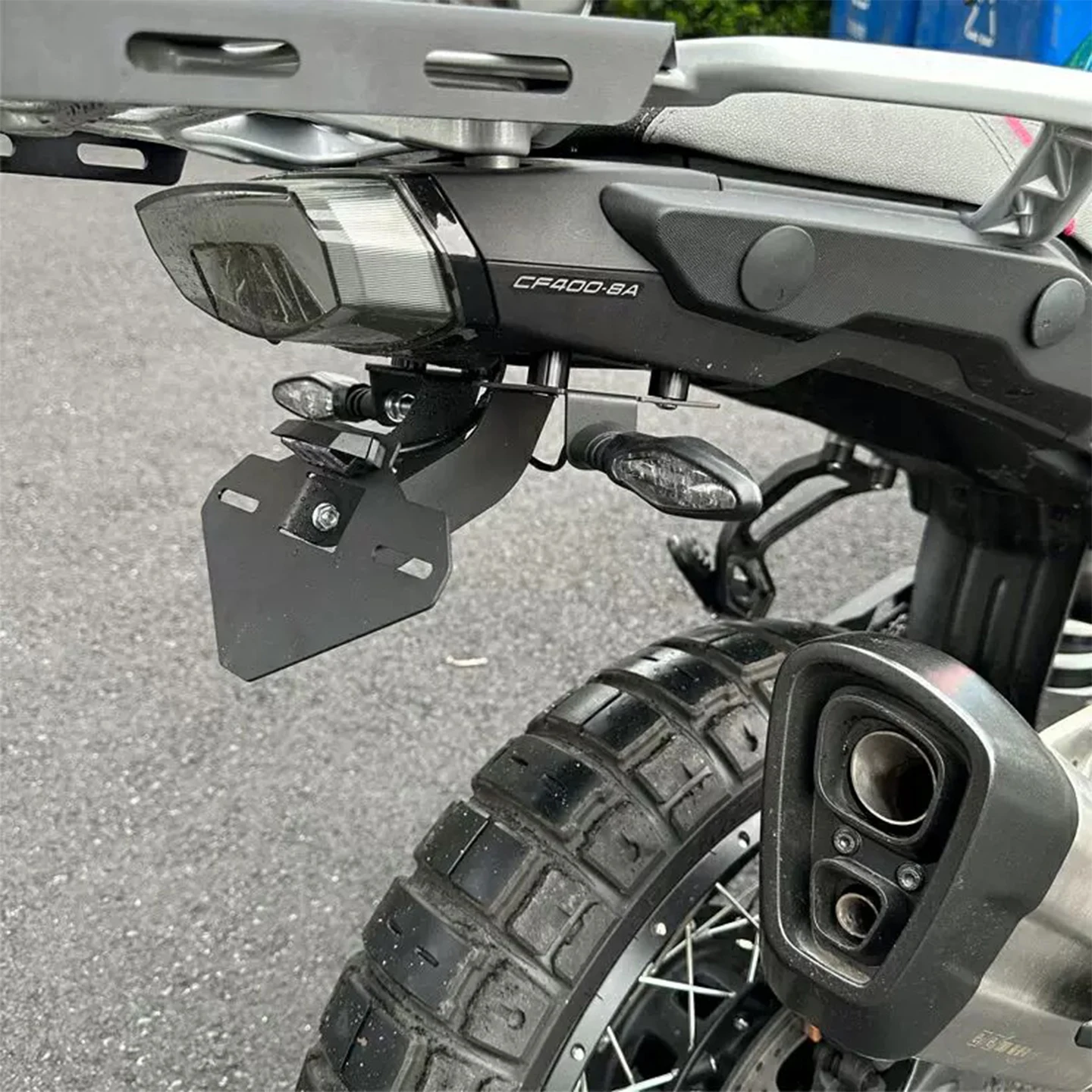 For CFMOTO450MT License plate frame comes with LED lights Cfmoto450MT Short tail frame with LED Short-tailed license plate frame