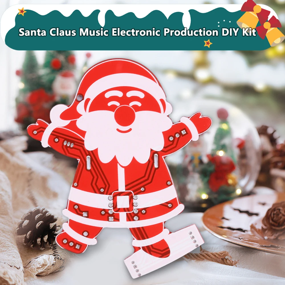 DIY Santa Claus Christmas Tree Decoration Pendant Music Kit LED Electronic Kits Electronic Production Diy Kit