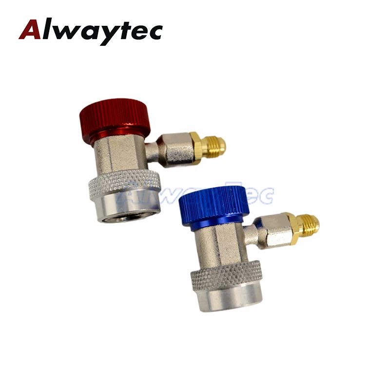 Adjustable R134A Fittings H/L Quick Coupler Adapters AC Car Air Freon Conditioner Refrigeration Manifold Gauge Hose Connector