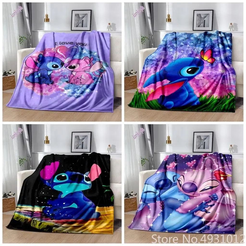 

Anime Cartoon Stitch 3D Blanket Fashion Monster Flannel Fluffy Fleece Throw Blankets Children Adult Gift Sofa Travel Camping