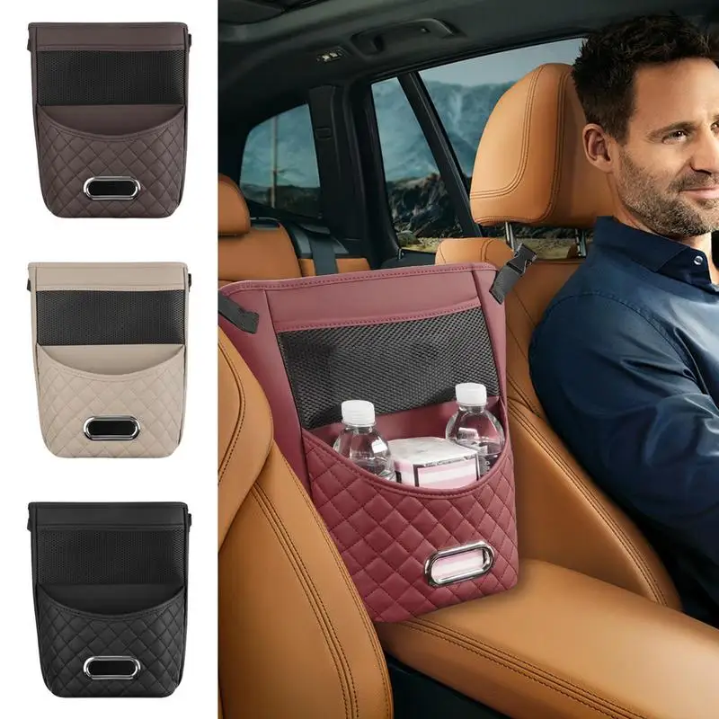 Car Back Seat Organizer Multi-Pocket Front Seat Storage Portable Hung Passenger Seat Storage Bag For Cars Trucks SUVs