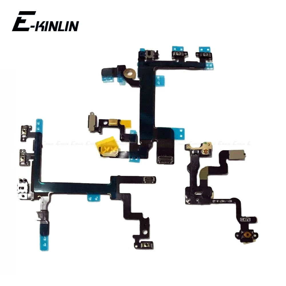 Switch Power Button ON OFF Button Flex Cable Ribbon For iPhone 6 6S Plus 4 4S 5 5S 5C SE 2016  Mute Silence Volume Button Key