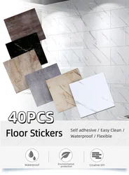 40pcs Waterproof Imitation Tile Floor Stickers 30*30cm Bathroom Self-adhesive wall decoration  wall decorations living room