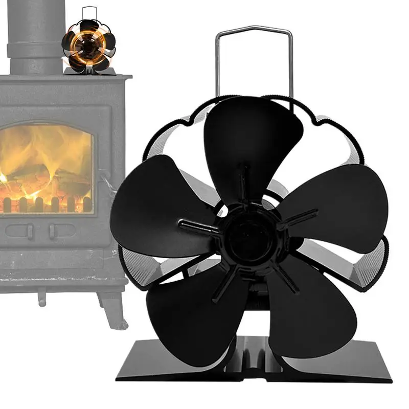 

Wood Stove Fan Silent Operation Fireplace Fan Silent Circulation Eco Friendly Aluminum Innovative Fireplace Fan For Heaters