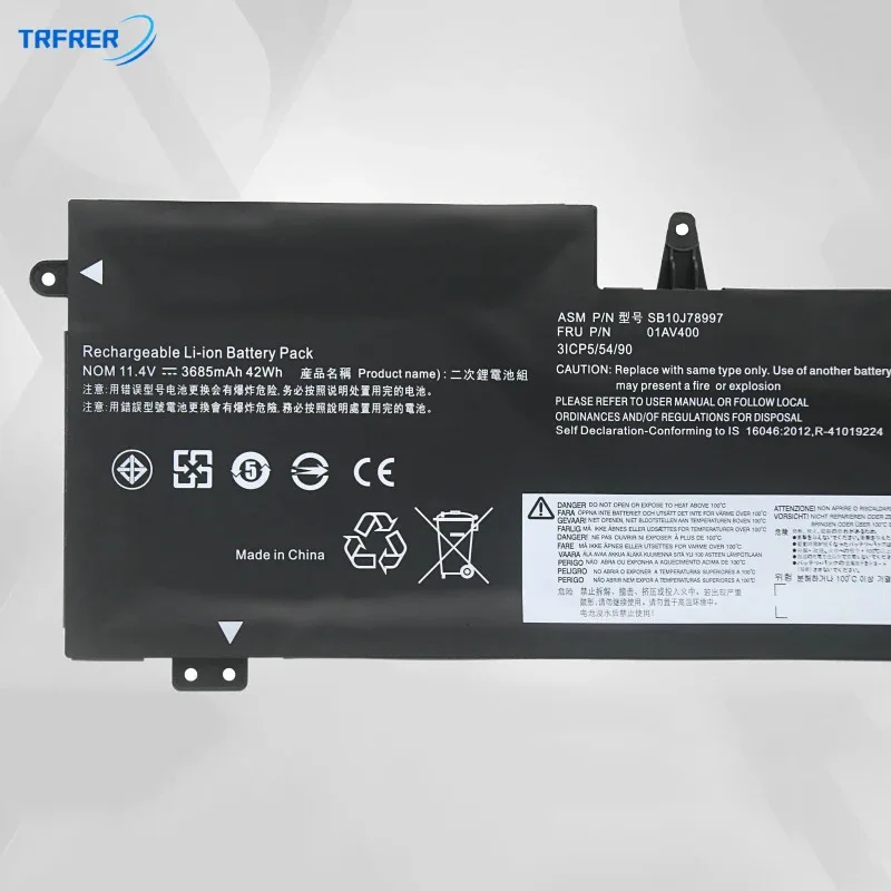 01AV400 Laptop Battery For Lenovo For Thinkpad S2, TP00081A, TP00081B, 01AV401, 01AV435, 01AVProtector 437