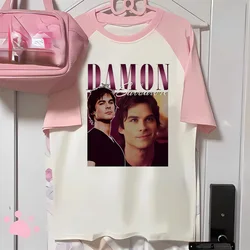the Vampire Diaries top tees teen 2000s streetwear kawaii harajuku Vintage hip hop top tees korean clothes Grunge kawaii Punk