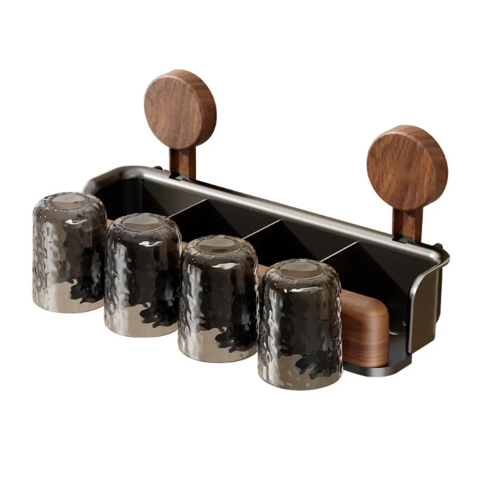 Strong suction cup toothbrush holder with shelf bathroom storage box holds up to five kilograms waterproof and rust resistant