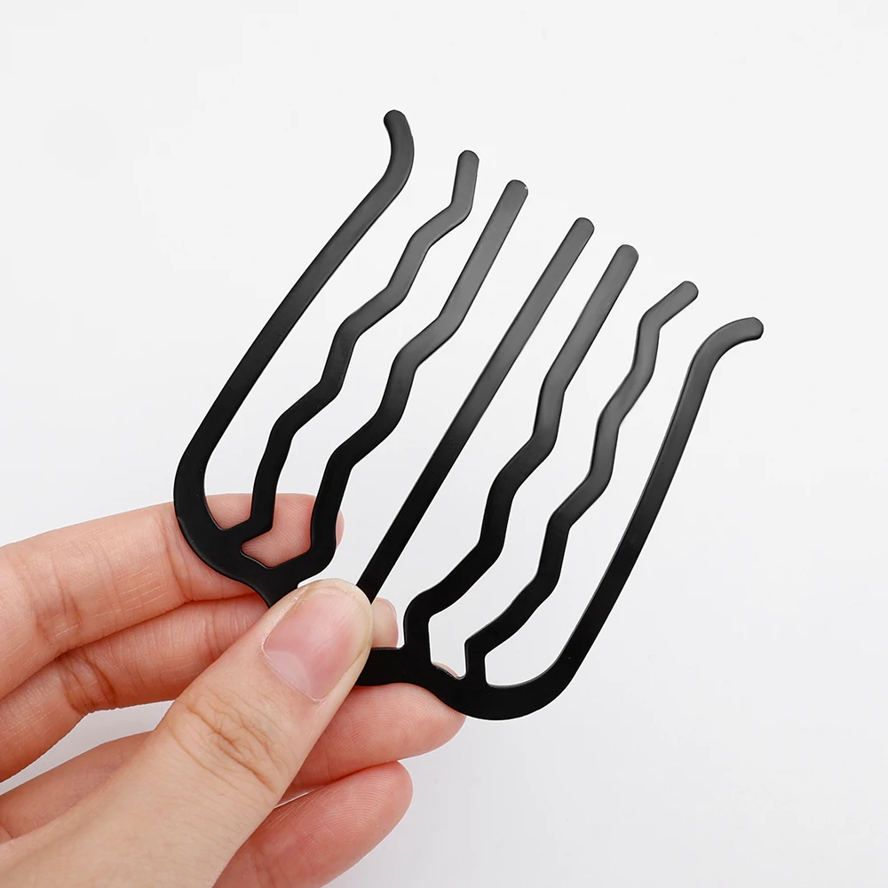 Black Hairpin Comb U Shape Braiding Twist Fork Curly Hair Clips Korean Fashion Women Styling Tool Hair Sticks Hair Accessories