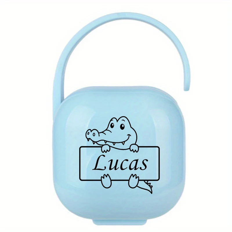 Custom Baby Name Pacifier Holder & Storage Organizer, Portable Travel