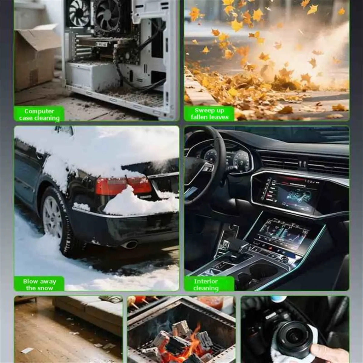 Big Discount Violent Fan Powerful Turbo Air Blower 380g Thrust Compressed Air Duster for PC Home Cleaning with LED Lighting