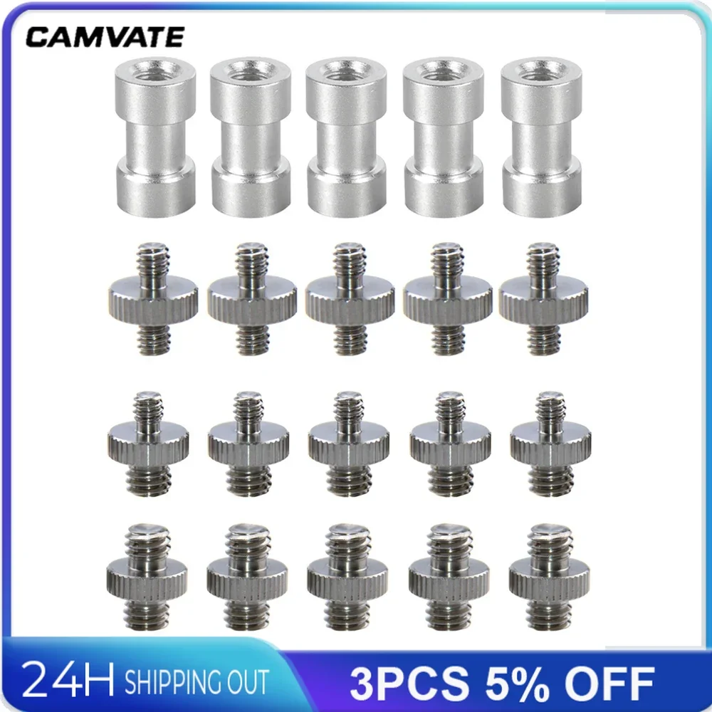 CAMVATE 20 Pieces Screw Connector Adapter With 1/4