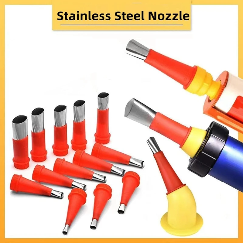 29PCS Universal Integrated Rubber Nozzle Tool Kit,Caulking Tips,Caulking Nozzles For Sausage Caulking Tools Durable Easy To Use