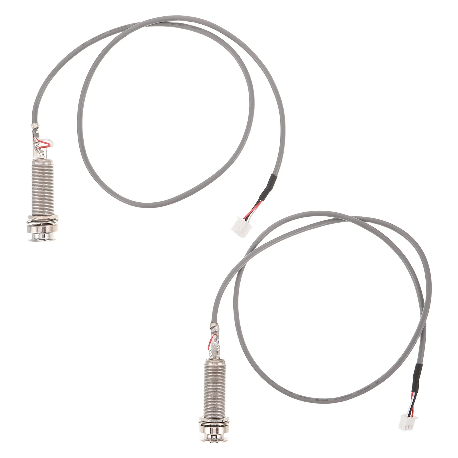

2Pcs Guitar Cable Acoustic Pickup Endpin Jack Chrome Connector Stable Pure Sound Transmission Live Stage Use Guitar Cables