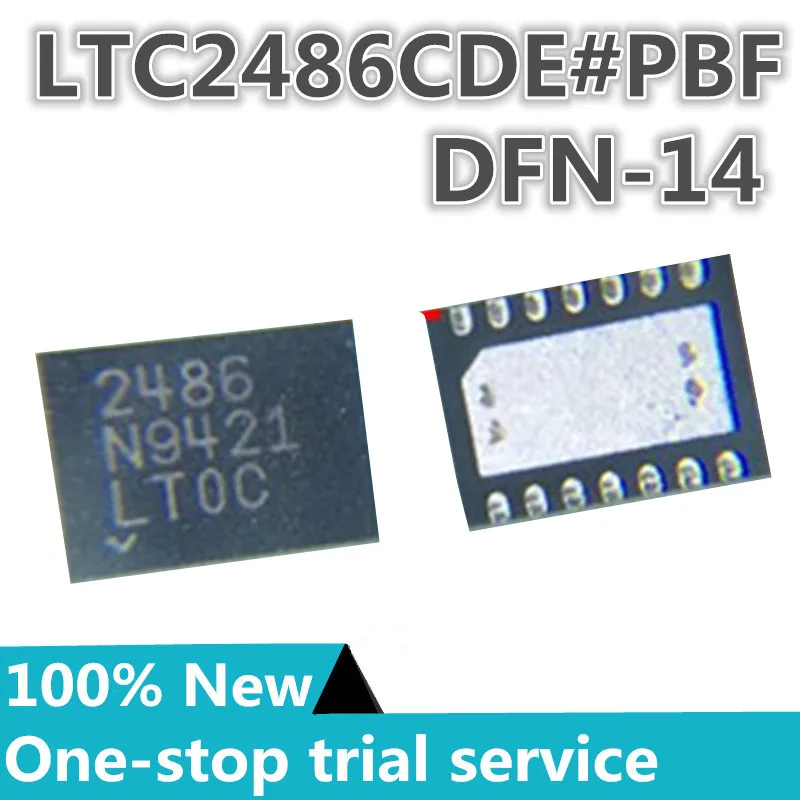 1-10pcs %New original LTC2486CDE#PBF Silkscreen 2486 package DFN-14 ADC active device