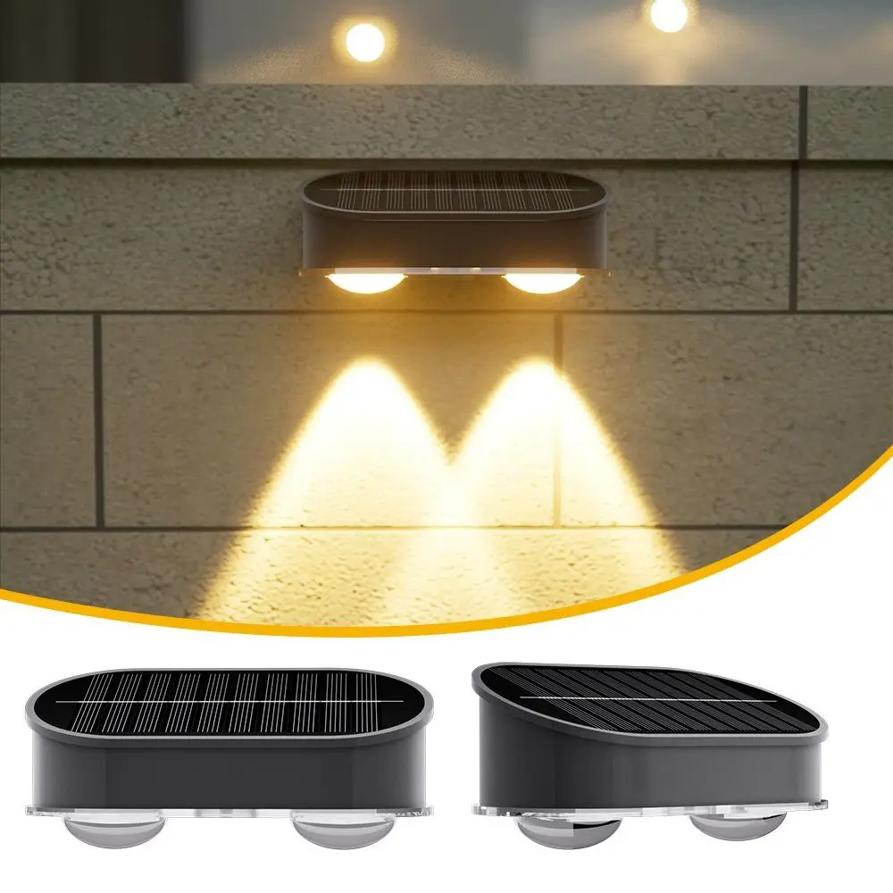 Waterproof Solar Wall Light Wall-Mounted Energy-Saving RGB Wall Light Gradient Glow High-Efficiency Solar Panel