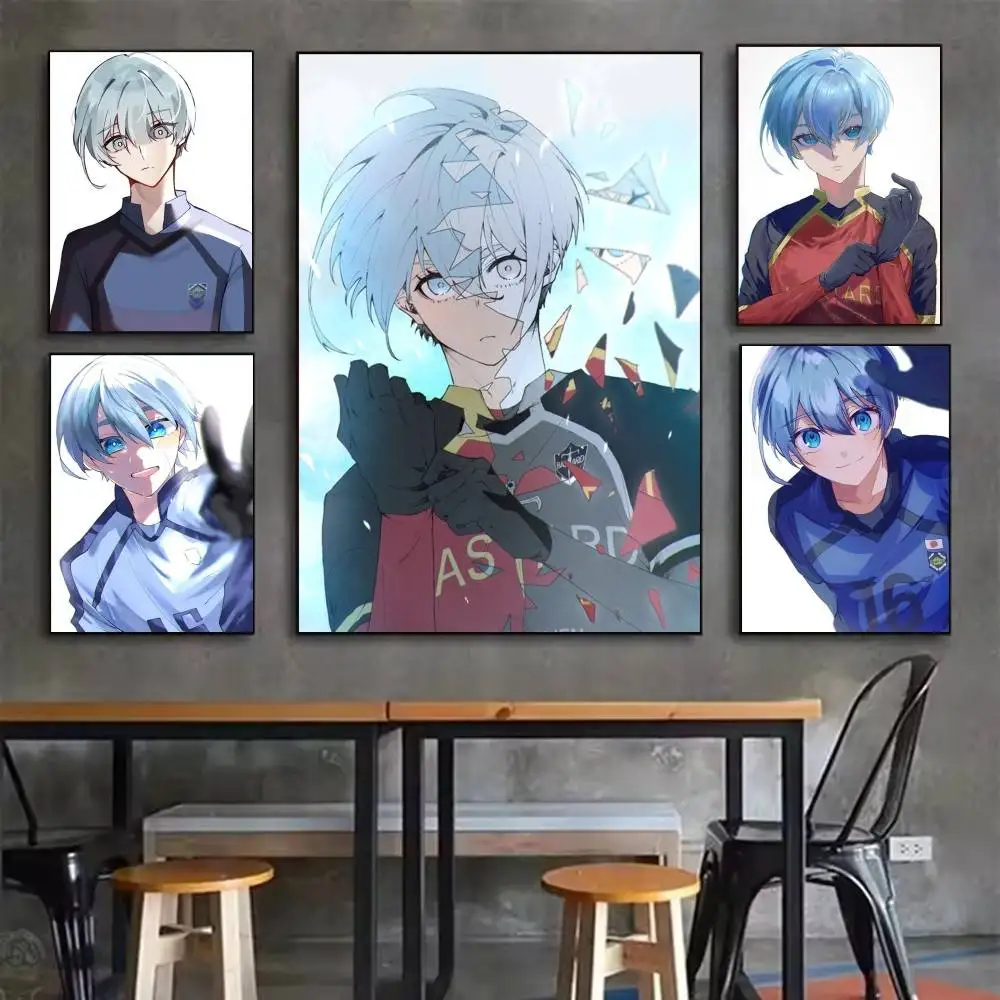 Yo Hiori Blue Lock Anime  Poster Waterproof HD Art Wall Decal Self-Adhesive Print