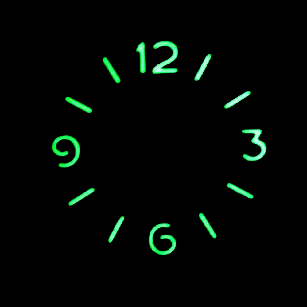 customized dial 38.5mm/37mm watch dial green Luminous Replacement watch accessory fits ETA 6497 6498 st3600 automatic movements